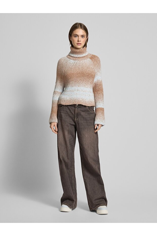 Dalga desenli triko kazak - 5