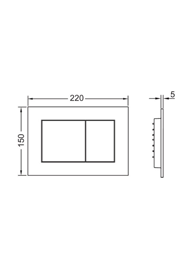 TECE FLUSH BUTTON MATTE BLACK - 6