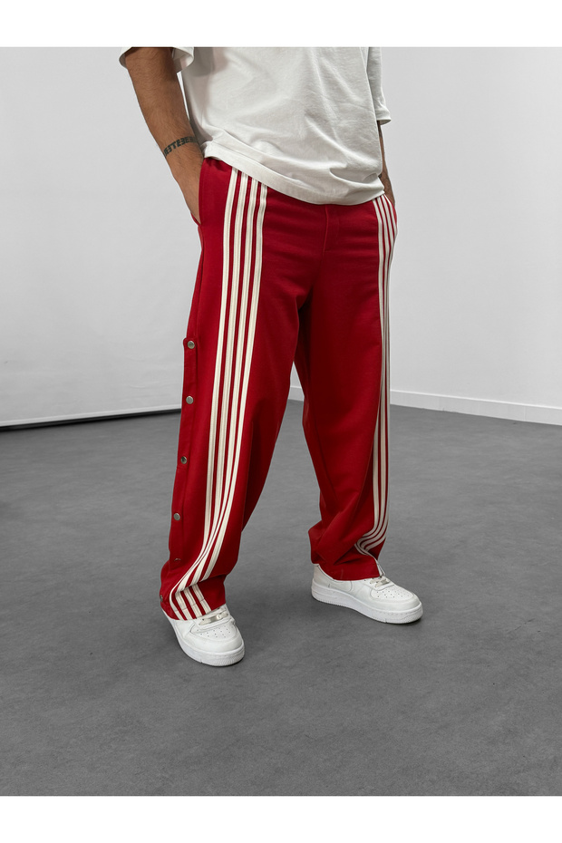 Erkek Yan Şeritli Baggy Pantolon Eşofman Altı - 2