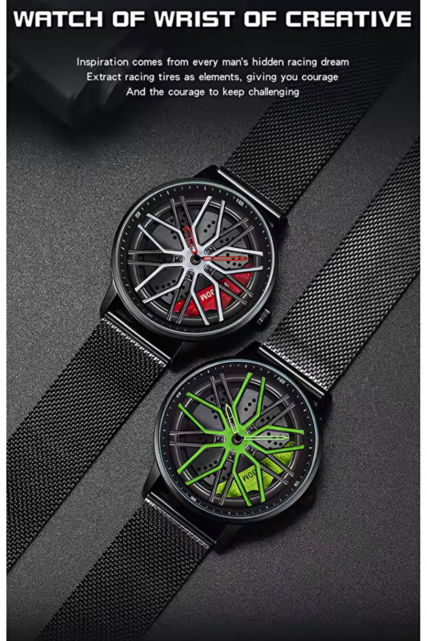 ÇELİK SPOR ARABA JANTLI İÇİ DÖNEN JANT MODEL JANTLI SAAT MODEL - 4