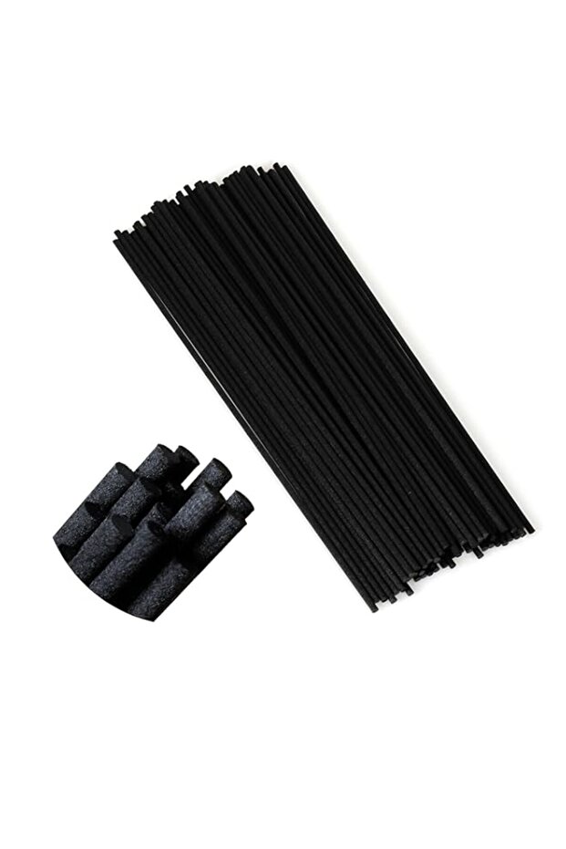 Black Fibre Reed Diffuser Sticks 50pcs 23cm x 3mm Black Fibre Reed Diffuser Sticks Thick Diffuser Reeds Sticks Diffuser Sticks for Diffuser Oils Fragrance Refill Fibre Reeds for Diffusers