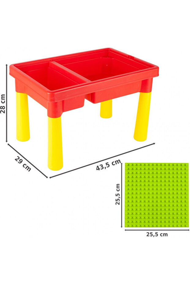 Red Table activity table with 50 building blocks - 6