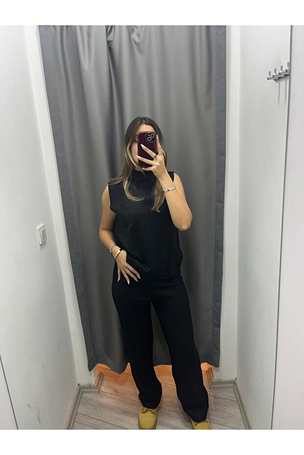 Simli Triko Siyah Takım - 2