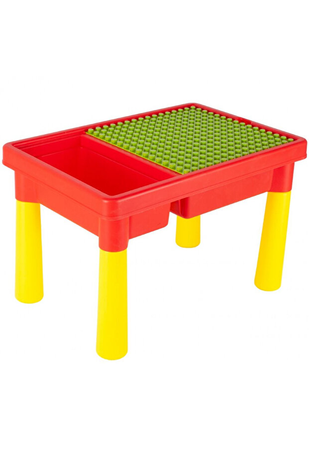 Red Table activity table with 50 building blocks - 3