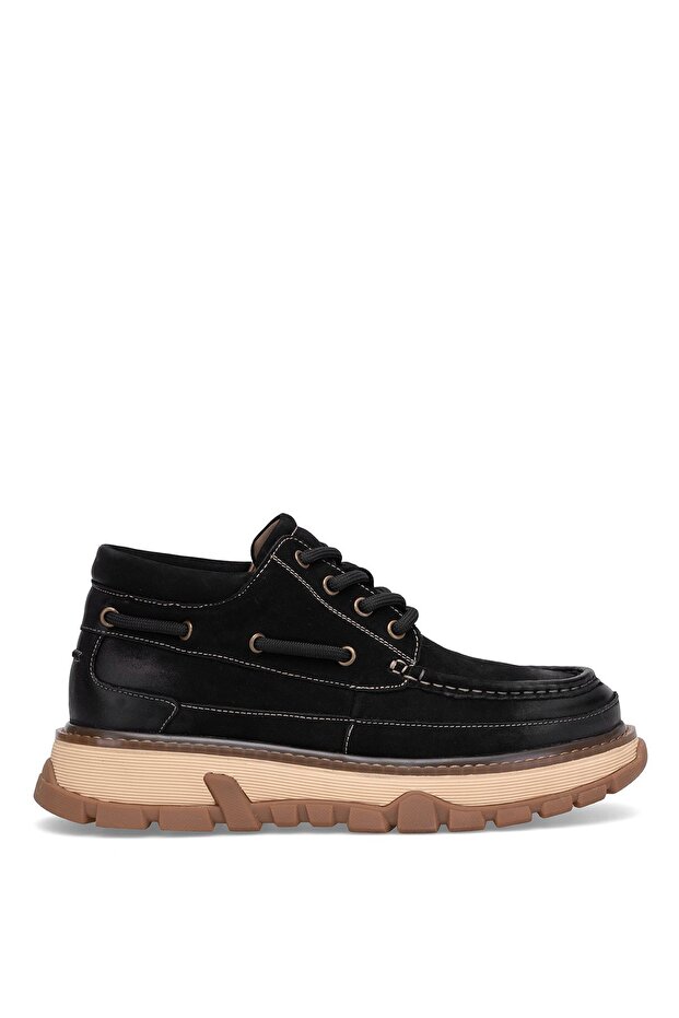 25K550 Men's Genuine Leather Casual Shoes Black