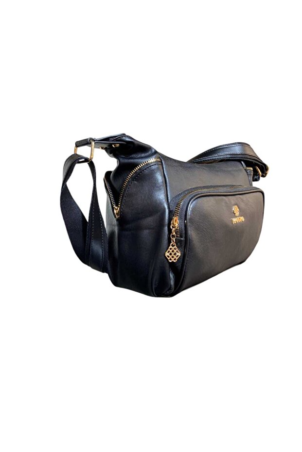 Multi-Eyed Large Crossbody Bag Black
