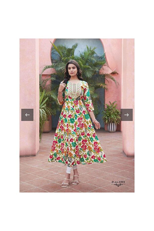 Hint Nakışlı Elbise - 1