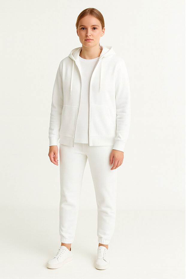 طقم بدلة رياضية مع سترة بقلنسوة - 2