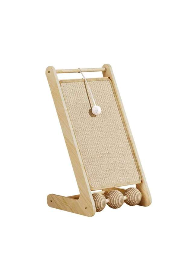 Wooden Cat Scratching Post and Playground | Natural Rope, Decorative Design