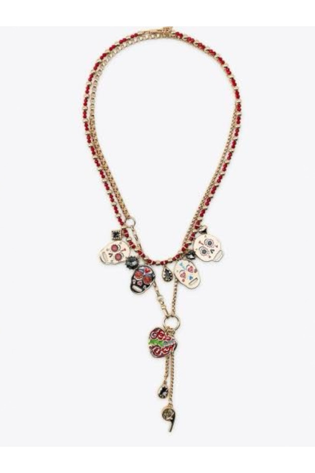 Kuru kafataslı ikili kolye seti - 2