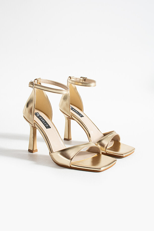 Eliza Kadeh Topuklu Tek Bant Gold Ayakkabı - 2