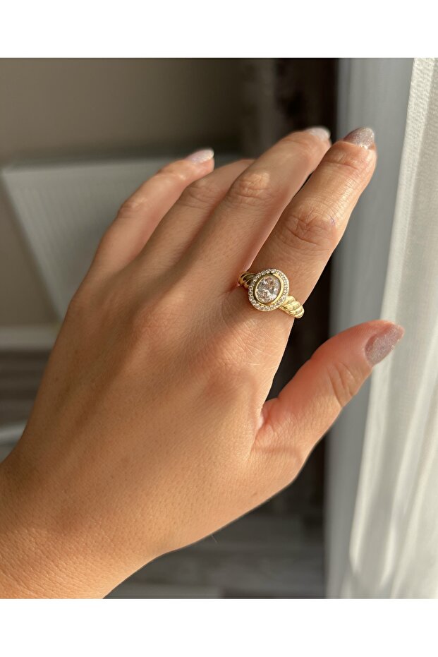 خاتم VIP بحجر بيضاوي - 1