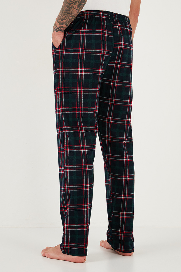 Pamuklu Regular Fit Normal Bel Düz Paça Cepli 2'li Paket Pijama Altı Erkek PİJAMA ALTI 65740 - 5