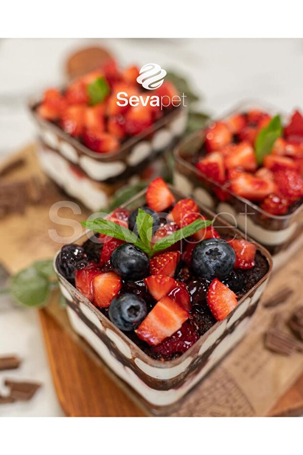 kare tatlı kasesi 10 adet - 2