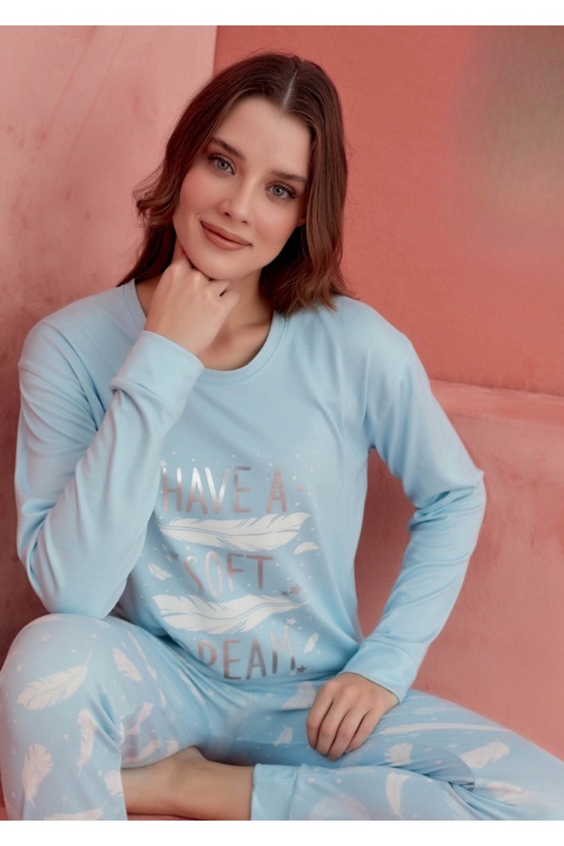 Women's Printed Long Sleeve Lycra Pajama Set