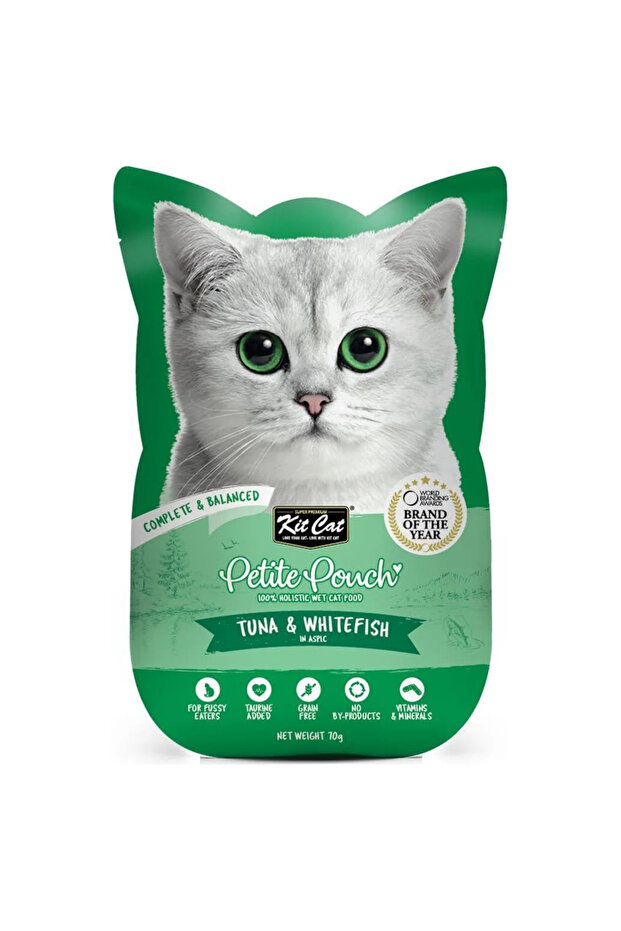 Petite Pouch - Tuna & Whitefish In Aspic Wet Cat Food 70G