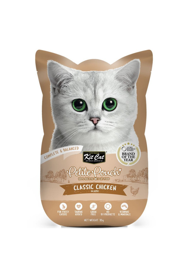 Petite Pouch - Classic Chicken In Aspic Wet Cat Food 70G
