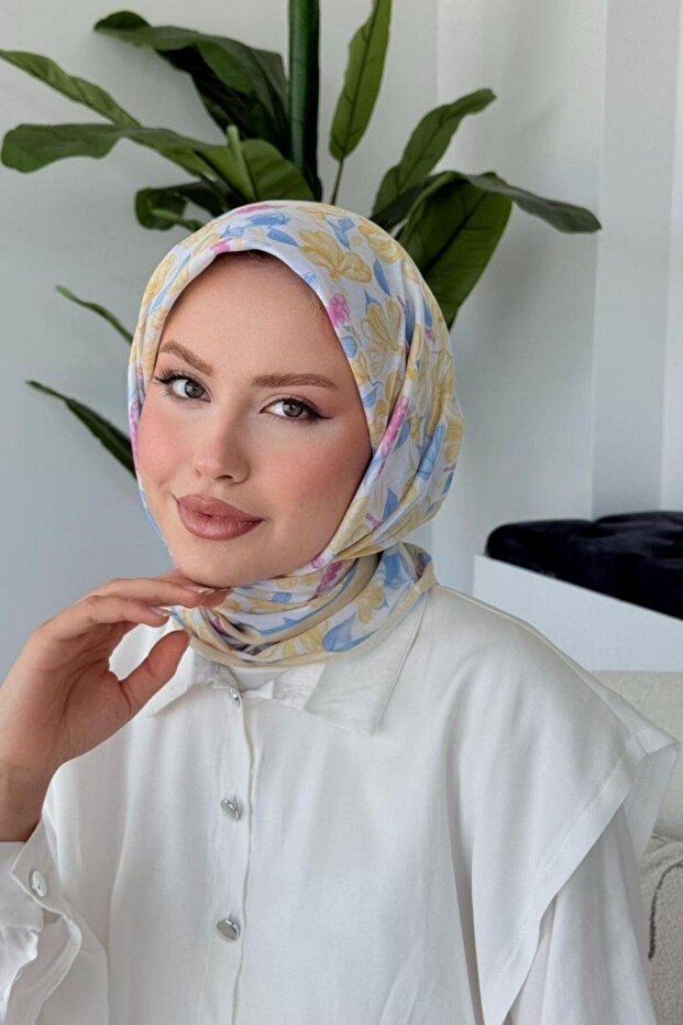 Meva Soft Eşarp Sarı - 4