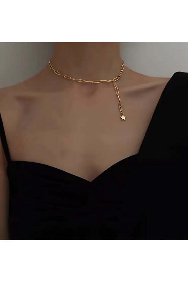 Y Necklace Clavicle Steel Starry Atac Necklace Non-Tarnish 316 L Exquisite Stylish Trend