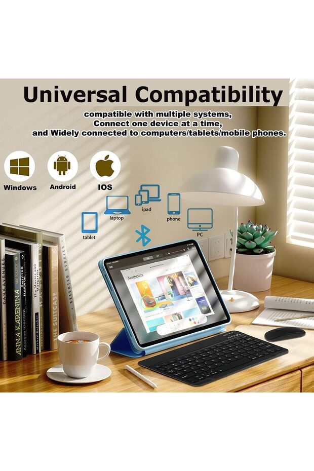 Bluetooth Wireless Keyboard and Mouse Combo - 6