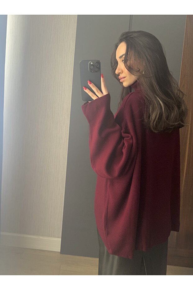 Boğazlı Oversize Kazak - 9