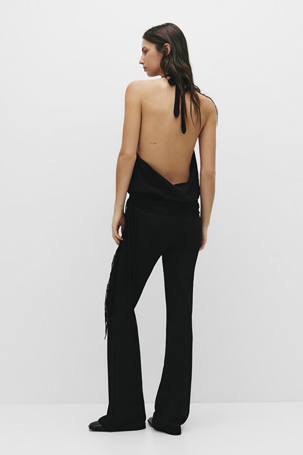 Drape detaylı halter body - 4