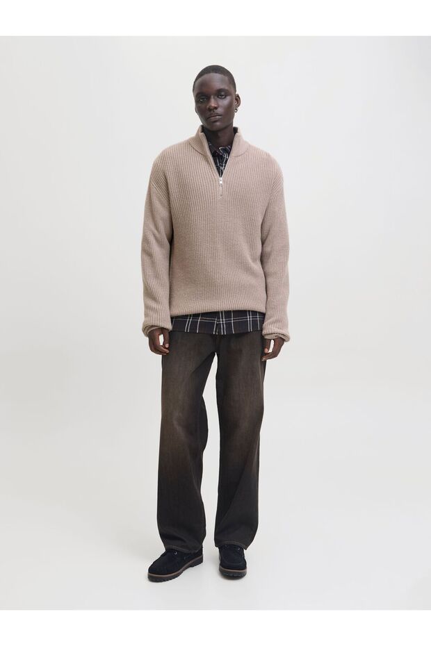 Strickpullover Einfarbig Strickpullover - 4