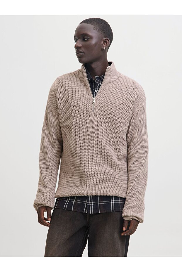 Strickpullover Einfarbig Strickpullover - 1