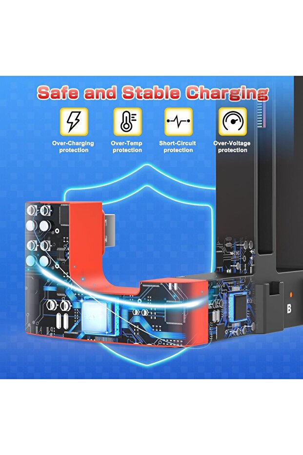 USB Charger Compatible with Nintendo Switch 2 and Joy-Con Controllers, 4-Port Magnetic Fast Charging - 4