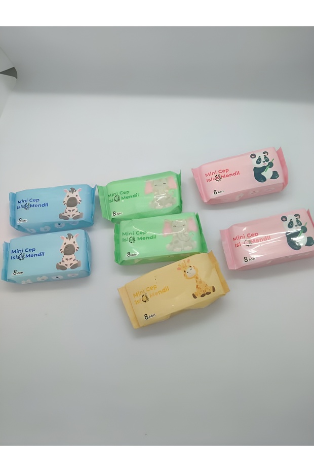 SEVİMLİ TEMALI MİNİ CEP ISLAK MENDİLİ (1 PAKET) - 6