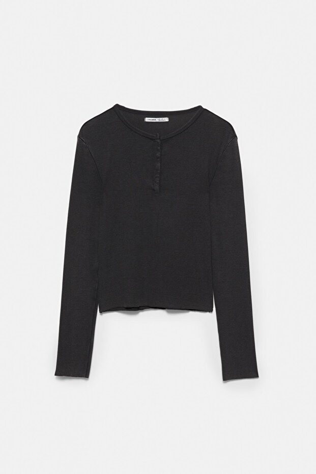 Düğmeli yaka tişört - 6