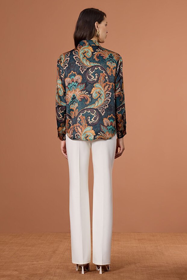 Şal Desenli Gömlek Multi - 4