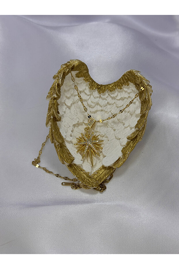 Gold Kuzey Yıldızı Kolye - 4