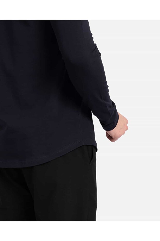 AD Erkek Lacivert Basic Sweatshirt - 5