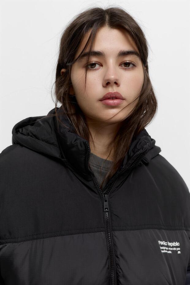 Logolu şişme mont - 6