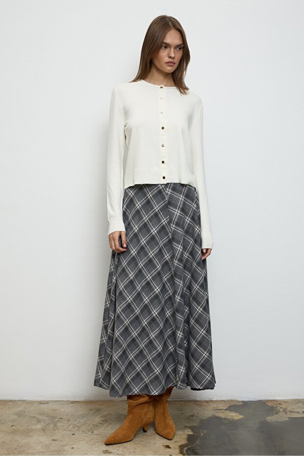 Mina Hırka Beyaz - 5