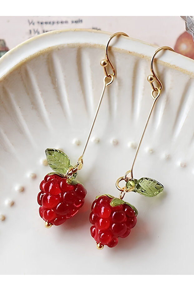 Raspberry Earrings - 20962A - 1