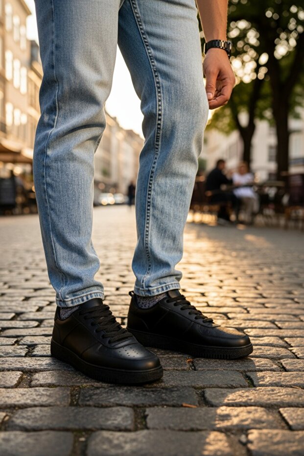 Основни умения Неформални комбинирани обувки Въздушни Стилни Удобни Прохладни и удобни Жени Мъже Черно-черни - 2