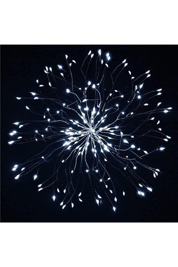 Decorative STAR light string with 100 LEDs, 40 cm diameter, remote control, white lighting - 1