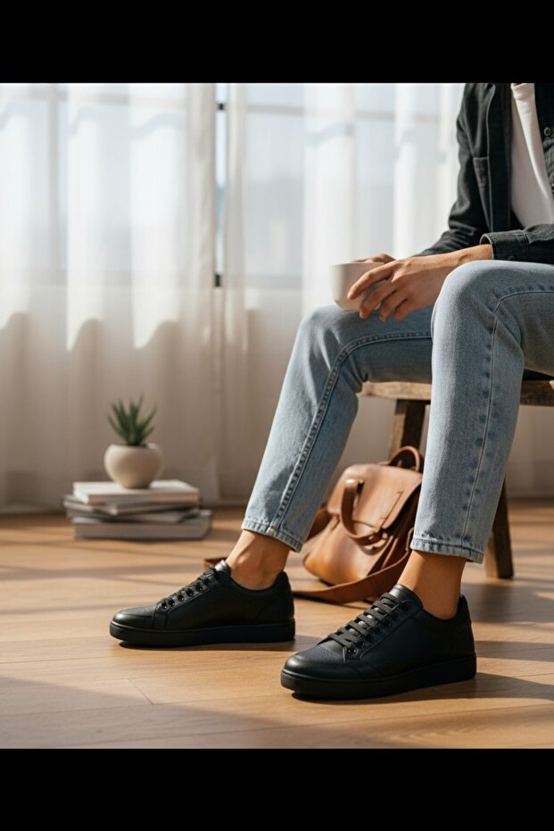 Основни умения Неформални комбинирани обувки Въздушни Стилни Удобни Прохладни и удобни Жени Мъже Черно-черни - 5