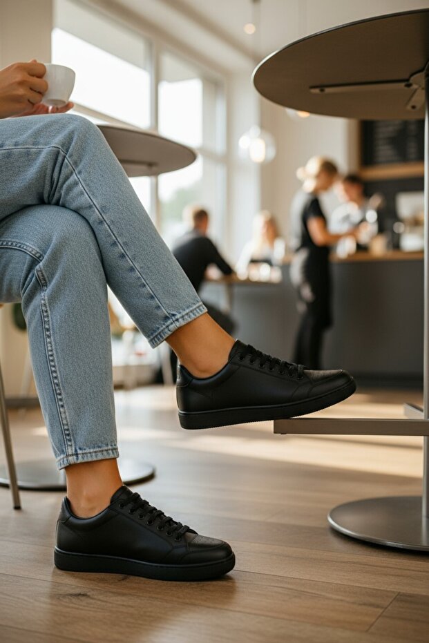 Основни умения Неформални комбинирани обувки Въздушни Стилни Удобни Прохладни и удобни Жени Мъже Черно-черни - 4