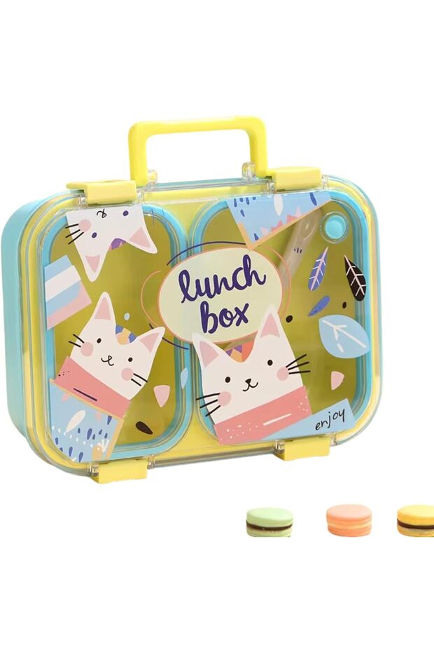 B136 850ml Microwavable Plastic Lunch Box – Dishwasher Safe, UV Printed, Removable Inner Co