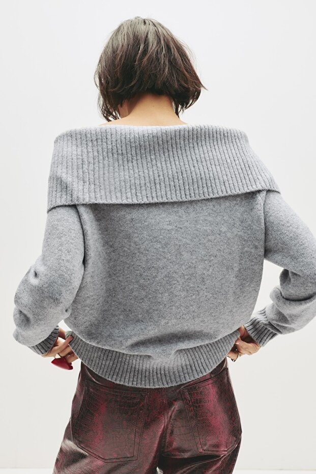 Geniş yaka kazak - 3