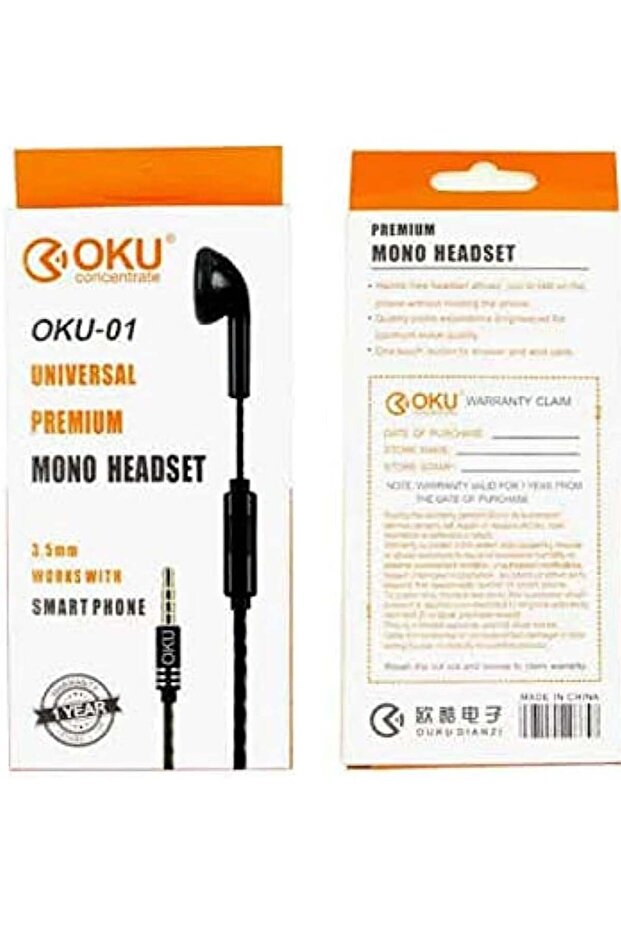 Waves Digital Earbud Headphones In-Ear Earphones OKU-01 Black