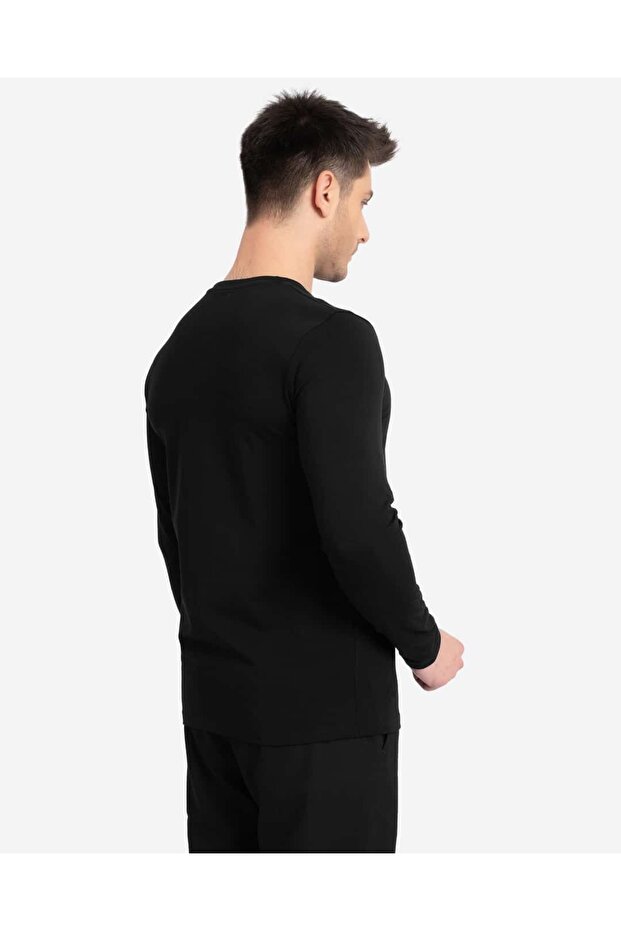 AD Erkek Siyah Basic Sweatshirt - 3