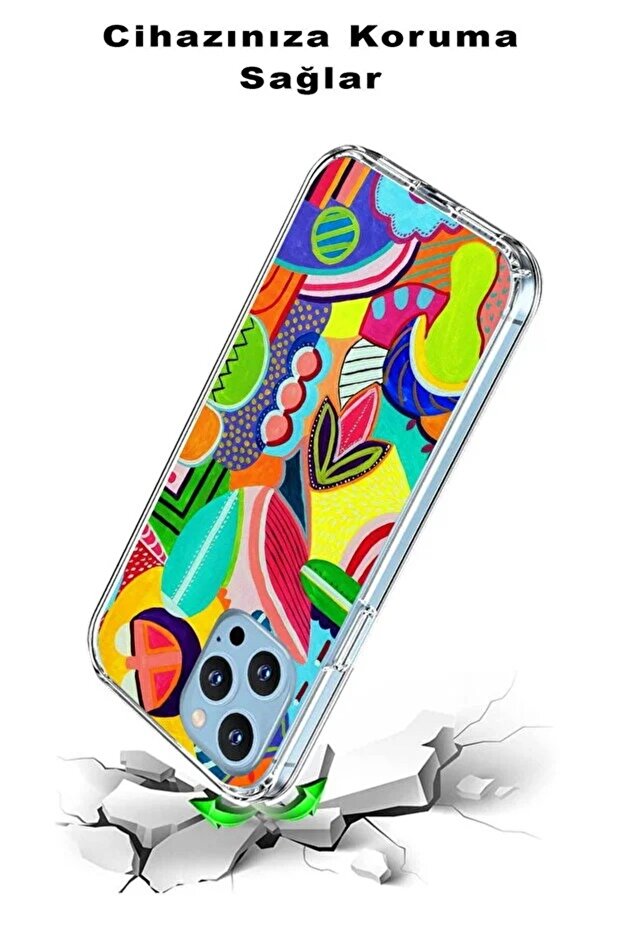Retro Color 7 Printed Camera Protected Transparent Case Compatible with Xiaomi Redmi Note 14 5g - 3