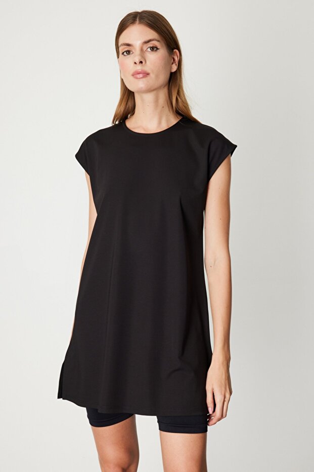 Crew Neck Basic Tunic - 1