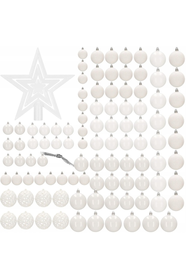 Коледна украса - Бяло - 2