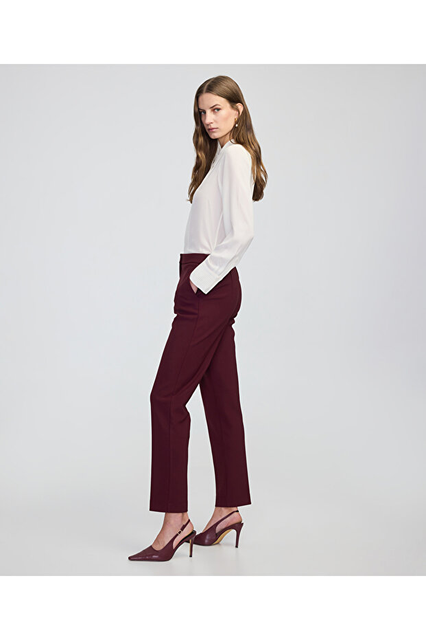 Elastik bel cigarette fit pantolon - 2