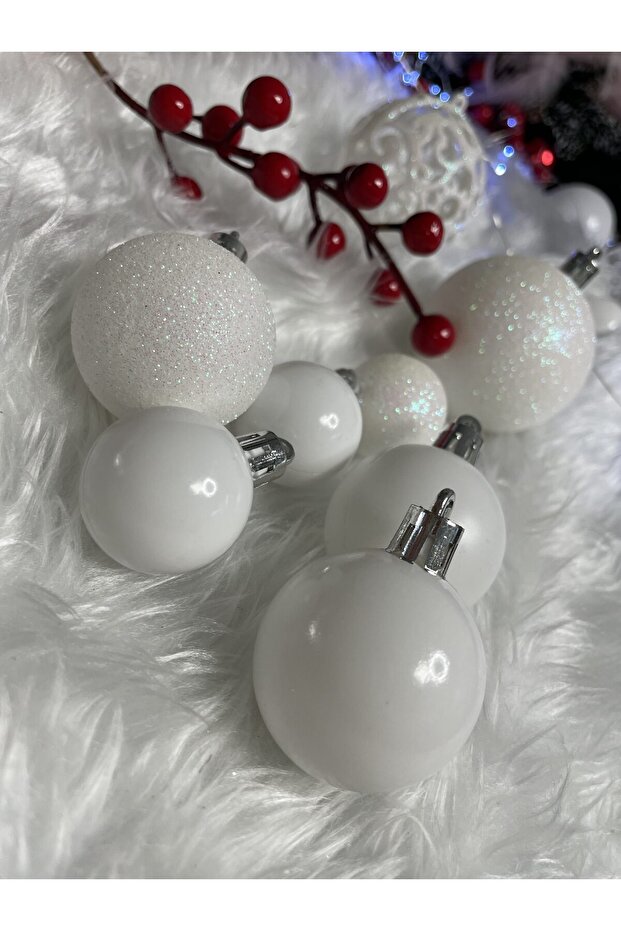 Коледна украса - Бяло - 12